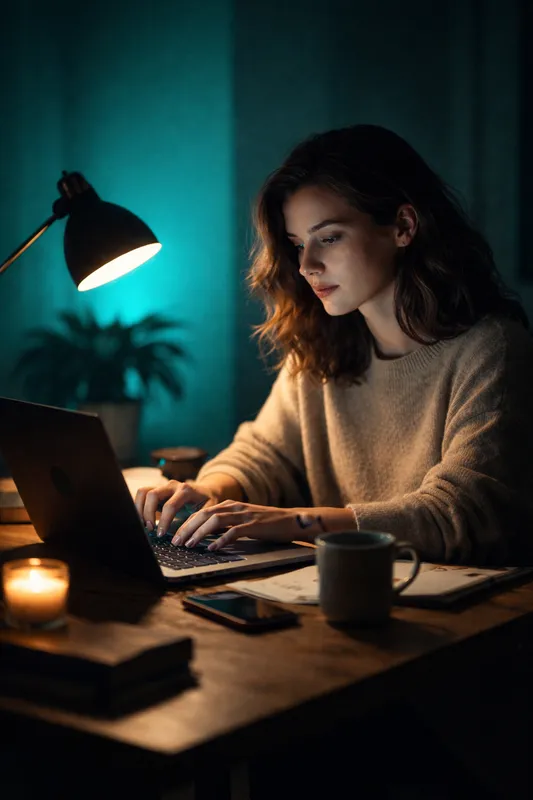 Mulher usando notebook